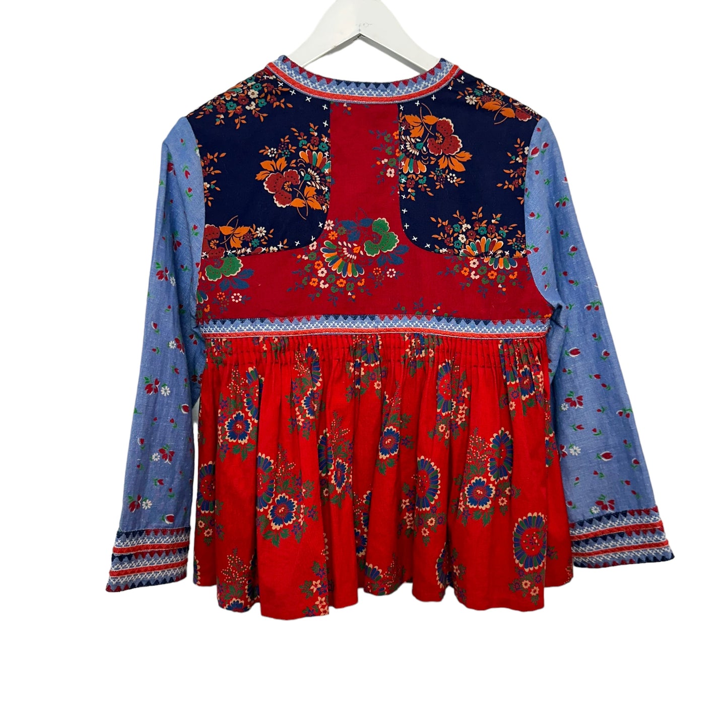 Ulla Johnson Vashti Patchwork Embroidered Wrap Top Blouse Jacket 4