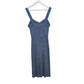 Nation LTD Los Angeles Caresse Dress Knit Sweater Midi Bodycon Sleeveless Blue Medium