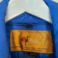 Vintage 70s Camel Goose Down Puffer Vest Goose Feathers Blue Striped Orange Large