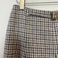 Brooks Brothers Wool Box Pleated Skirt Houndstooth Buckle Purple Preppy Tweed 6