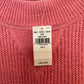 New with Tags Aerie Pink Knit Sweater Crewneck Oversized Cozy Ribbed Large