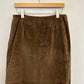 Vintage 90s Jones New York Country Suede Leather Midi Maxi Skirt Brown 10