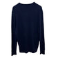 Cremieux Luxury Cashmere Sweater Crew Neck Navy Blue Pullover Large