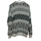 Vintage 90s Savile Row Grandpa Sweater Chunky Knit Cotton USA Green Gray XL