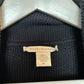 White + Warren Cotton Black Cardigan Tie Front Chunky Knit Medium