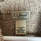 L.L. Bean Henley Chunky Knit Sweater Oatmeal Tan Beige 100% Lambswool Medium