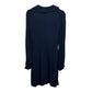 Reformation Woodbury Dress Navy Blue Button Down Wrap Mini Dress 8