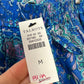 NWT Talbots Tiered Midi Skirt Blue Purple Paisley Garden Pull on Medium