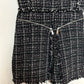 Zara Tweed Pinafore Jumpsuit Romper Black Pink XS