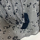 Diane Von Furstenberg Silk Blouse Navy Blue and white Floral Henley 2