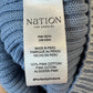 Nation LTD Los Angeles Caresse Dress Knit Sweater Midi Bodycon Sleeveless Blue Medium