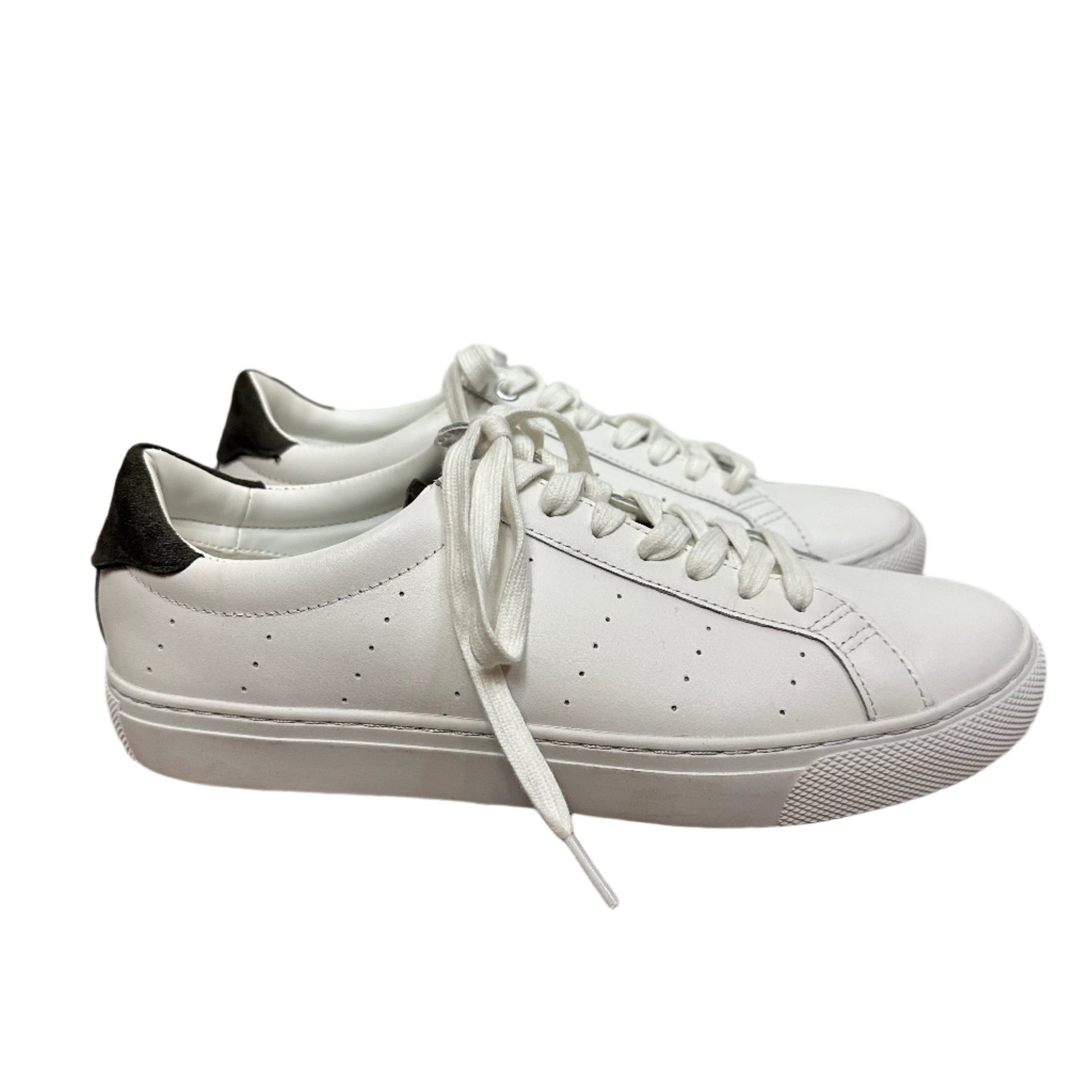 Saturday Sneakers Leather with Suede Detail White Grey 10
