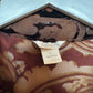 Vintage 90s Christopher & Banks Brown Velvet Sheer Blouse Button Up Collared Shirt Burn Out Large