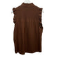 New with Tags J.Crew Garden Top in Soft Gauze Cotton Brown Sleeveless Smocked M