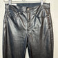 Gap "Vintage" Slim High Rise Black Faux Leather Pants 28 6