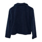 Vintage 90s Paris Sport Club Argyle Cropped Fleece Jacket Zip Up Blue Green Small