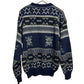 Vintage John Ashford Chunky Knit Fair Isle Grandpa Sweater Made in Italy XL