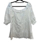 Love Johnny Was Eri Off The Shoulder Top White Eyelet Blouse Large