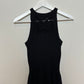 Vintage 70s Knit Maxi Dress High Neck Halter Crochet Wool Blend