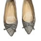Banana Republic Glitter Ballet Flats Pointed Toe Silver Gray Pewter Robin 6.5