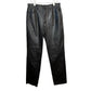 New with Tags Vintage 90s Jones New York Leather Pants High Rise Straight Black 12