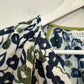 Velvet by Graham & Spencer Ivy Flutter Sleeve Dress Floral Blue Green Cotton XS