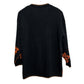 Vintage 90s Basic Editions Pumpkin Cardigan Sweater Fall Harvest Medium
