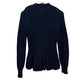 La Vie Rebecca Taylor Merino Peplum Sweater Pullover Navy Blue XS