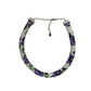 Beaded Pansies Necklace Purple Flowers Crochet Beaded