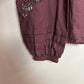 St. Roche Clair Top in Rasin Plum Purple Peasant Long Sleeve High Neck 4