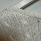 Ralph Lauren Black Label Cable Knit Cardigan Sweater Long Tie Front Silk Linen Large