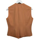 Vintage 80s Bicci Suit Vest with Collar Button Front Peach Wool 8
