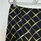 Vintage 90s Banana Republic Mini Skirt Black Patterned Checkered Rayon 4