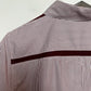 Loro Piana Button Up Dress Shirt Collared Long Sleeve Striped Red Cotton Silk