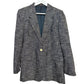 Vintage Elizabeth Wesley Blazer Boy Friend Black Patterned Single Button 8