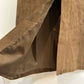Vintage 90s Jones New York Country Suede Leather Midi Maxi Skirt Brown 10