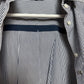 Loro Piana Button Up Shirt Collared Long Sleeve Striped Navy Blue and white Cotton Silk