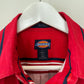 Dickies Short Sleeve Button Down Collared Shirt Red Striped Retro Work Shirt Large