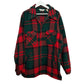 Vintage 70s Woolrich Wool Plaid Shirt Jacket Shacket Red Green Large