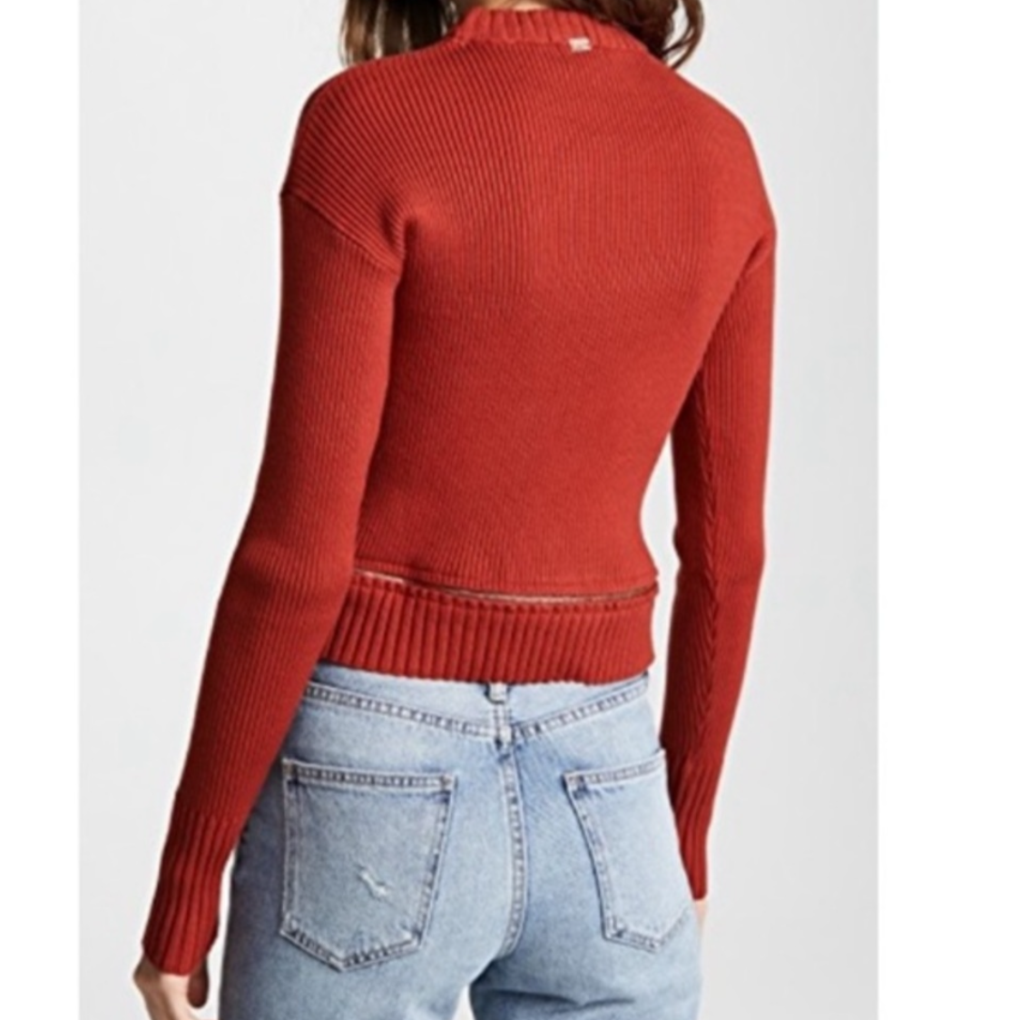 New with Tags For Love and Lemons Annie Zipper Sweater Ribbed Knit Small