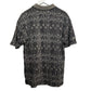 Vintage 90s Haley Polo Shirt Golf Geometric Patterned Black Collared Medium