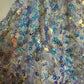 Queen of Sparkles Floral Sequin Feather Tank Purple Top Flower Glitter Medium