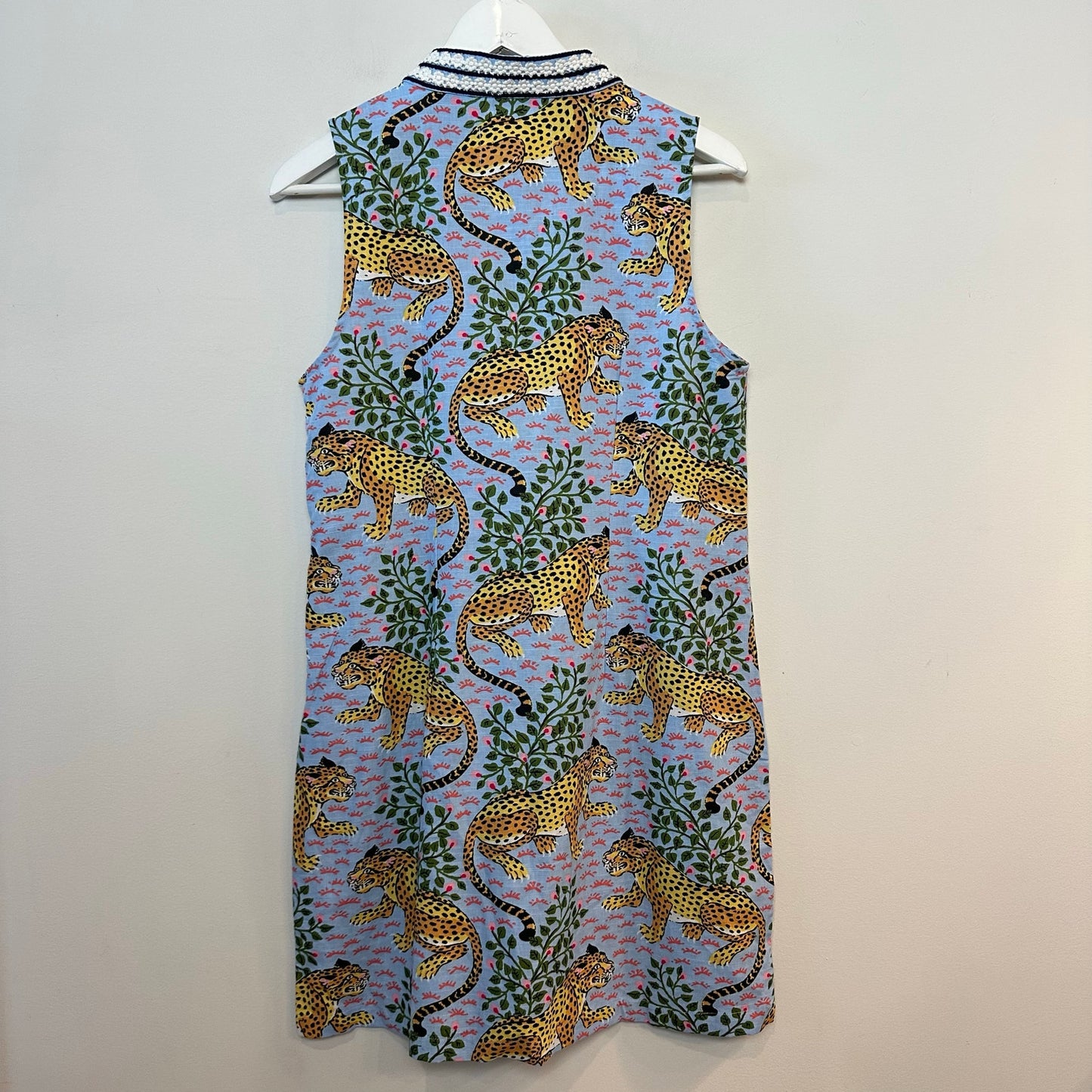 NWT Printfresh Dress Ocean View Shift Bagheera Cotton Linen Animal Small