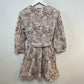 Sea New York Calla Belted Tunic Dress Mini Cheetah Leopard Long Sleeve Brown 4