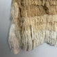 Jen's Pirate Booty Berber Fringe Cardigan Sweater Bomber Jacket Boho Small