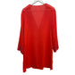 La Blanca Island Fare V-Neck Tunic Swim Cover Up Crochet Cotton Orange Pink M