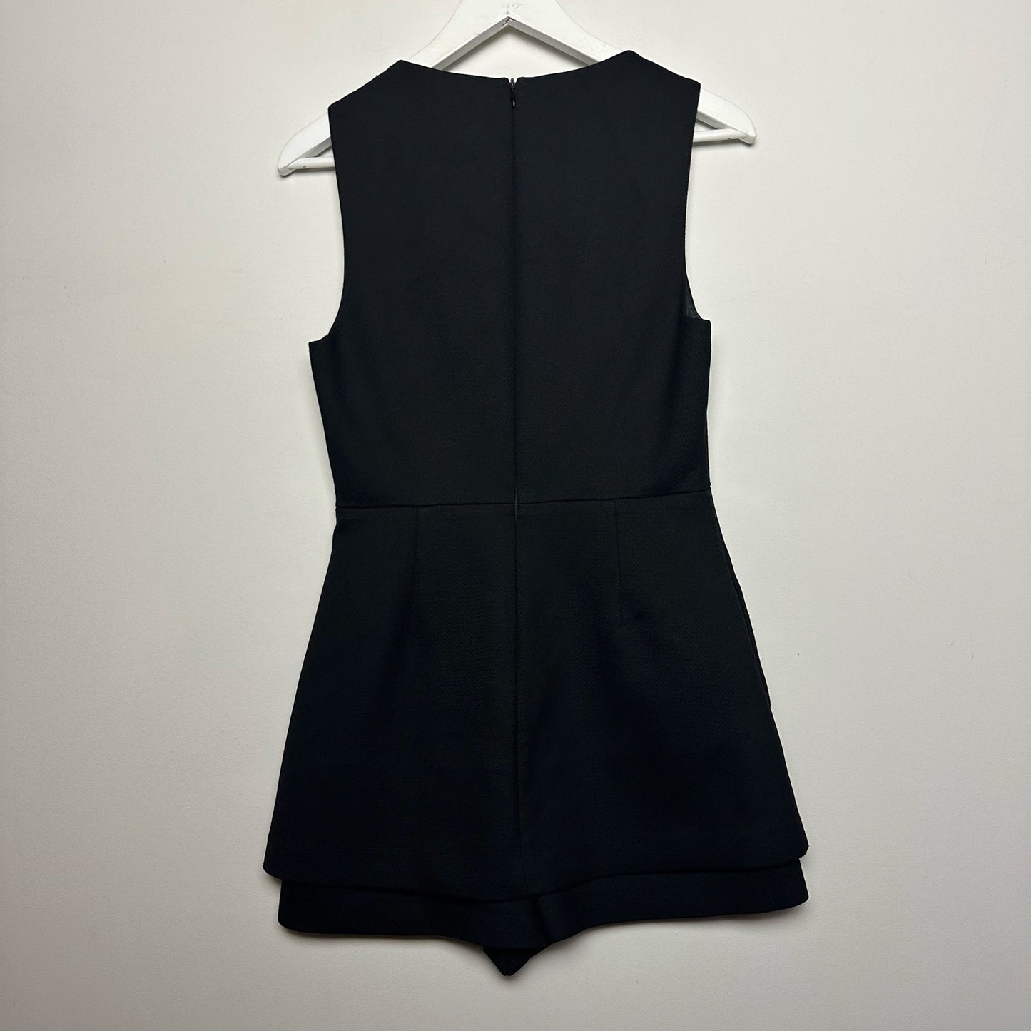 Maje Irisa Romper Black Sleeveless Playsuit Pinafore V Neck Jumper 38 Medium