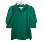 Lilly Pulitzer Elsey Ruffle Knit Top Fiddle Leaf Green Kelly Jacquard Small