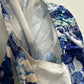 NWT For Love & Lemons Hyacinth Drawstring Mini Dress Blue White Floral XS