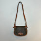 Vintage Dooney and Bourke Horseshoe Bag Crossbody Green All Weather Leather